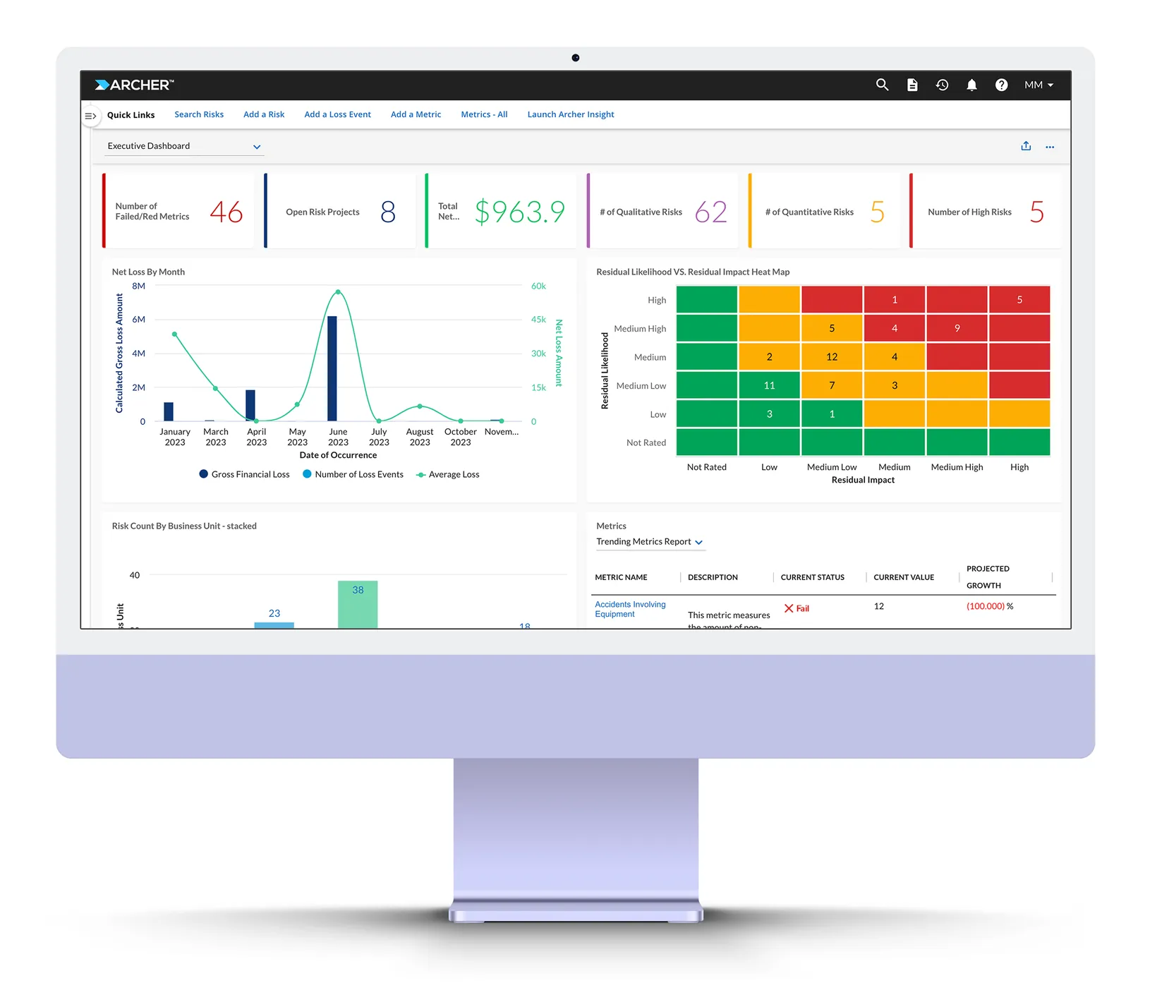 New Archer dashboard 1