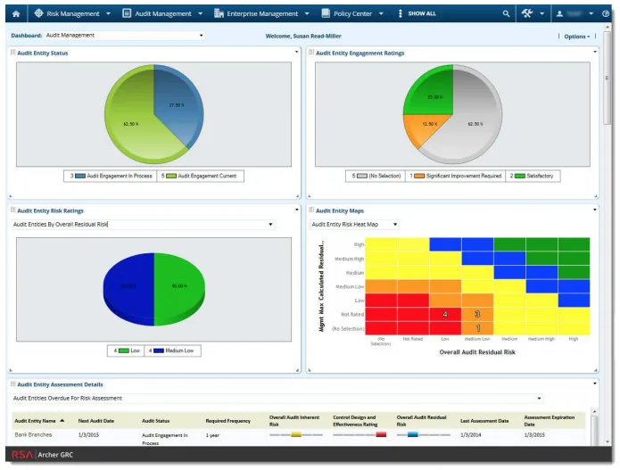 Accessibility limitations in the legacy audit management screen
